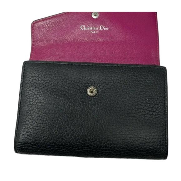 Dior Leather Diorissimo Black and Pink Small Wallet EUC - Picture 2 of 7